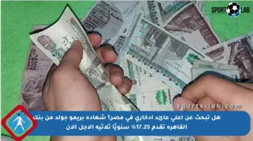 هل تبحث عن أعلى عائد ادخاري في مصر؟ شهادة بريمو جولد من بنك القاهرة تقدم 17.25% سنويًا ثلاثية الأجل الآن
